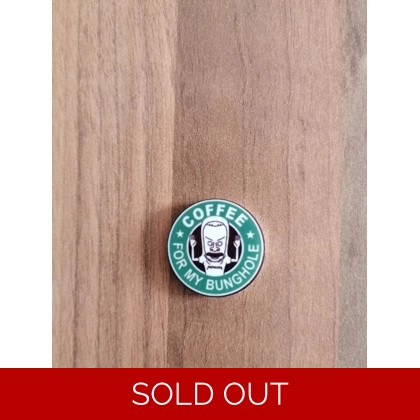 Starbucks Style - Beavis & Butthead Single Round Pin Badge